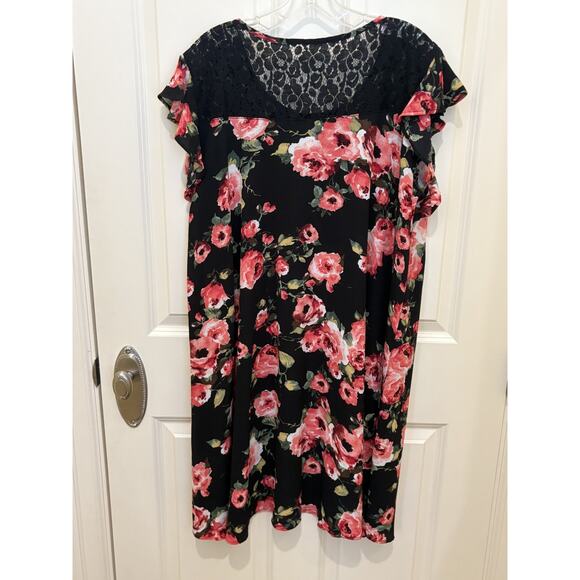 Anthropologie Uncle Frank Floral Lace Mini Dress Boho Tunic X-Large - Picture 6 of 7